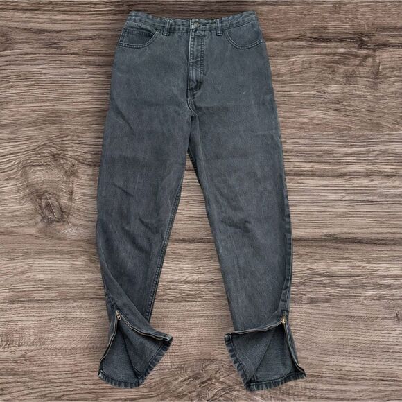 Georges Marciano For Guess Black High Rise Straight Jeans Zipper Ankle Size 31 - Picture 2 of 8